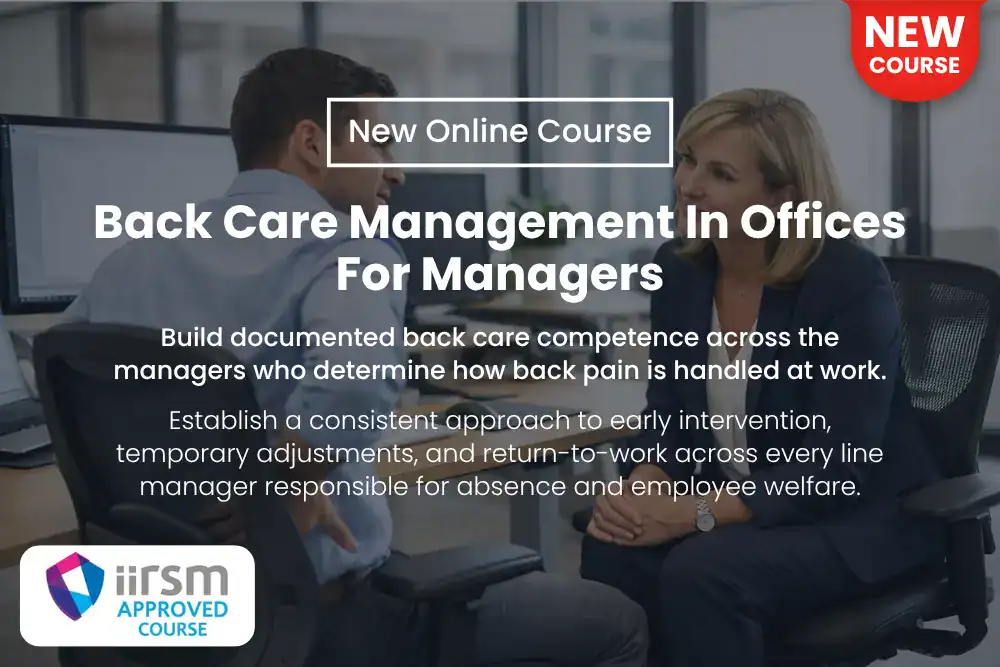 Course Announcement Back Care Management in Offices for Managers Training