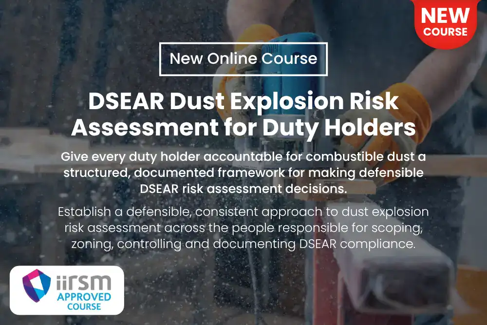 Course Announcement DSEAR Risk Assessment for Duty Holders