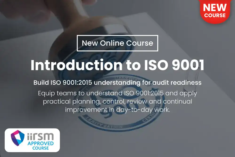 Course Announcement Introduction to ISO 9001
