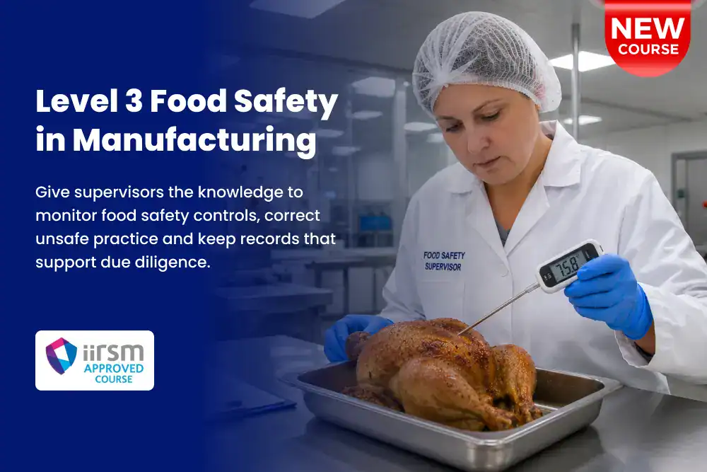 Course Announcement Level 3 Food Safety in Manufacturing