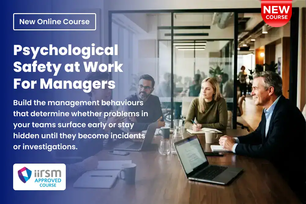 Course Announcement Psychological Safety at Work for Managers