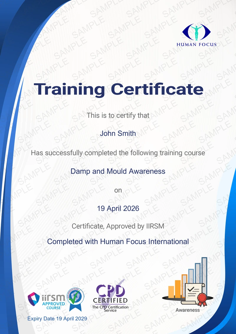 Damp and Mould Awareness Training Certificate