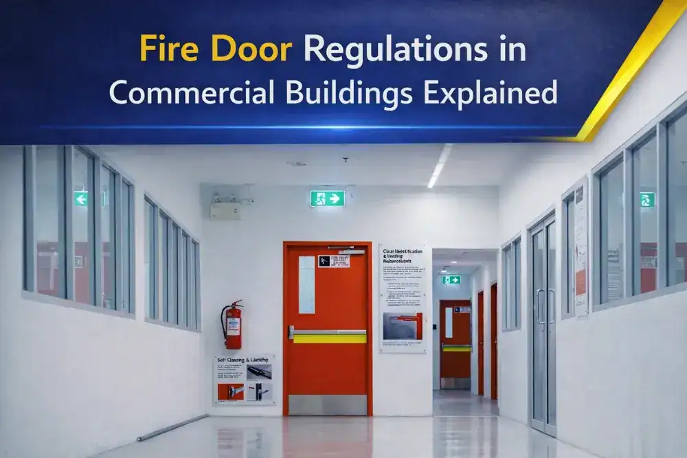 Fire door regulations in commercial building
