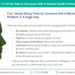 I’m Of No Help to Someone With A Mental Health Problem