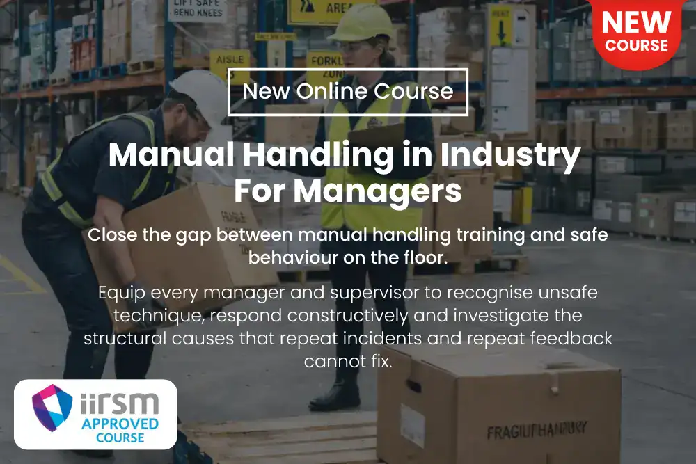 New Course Manual Handling in Industry For Managers
