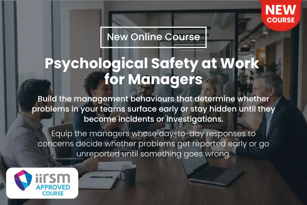 New Course Psychological Safety at Work for Managers