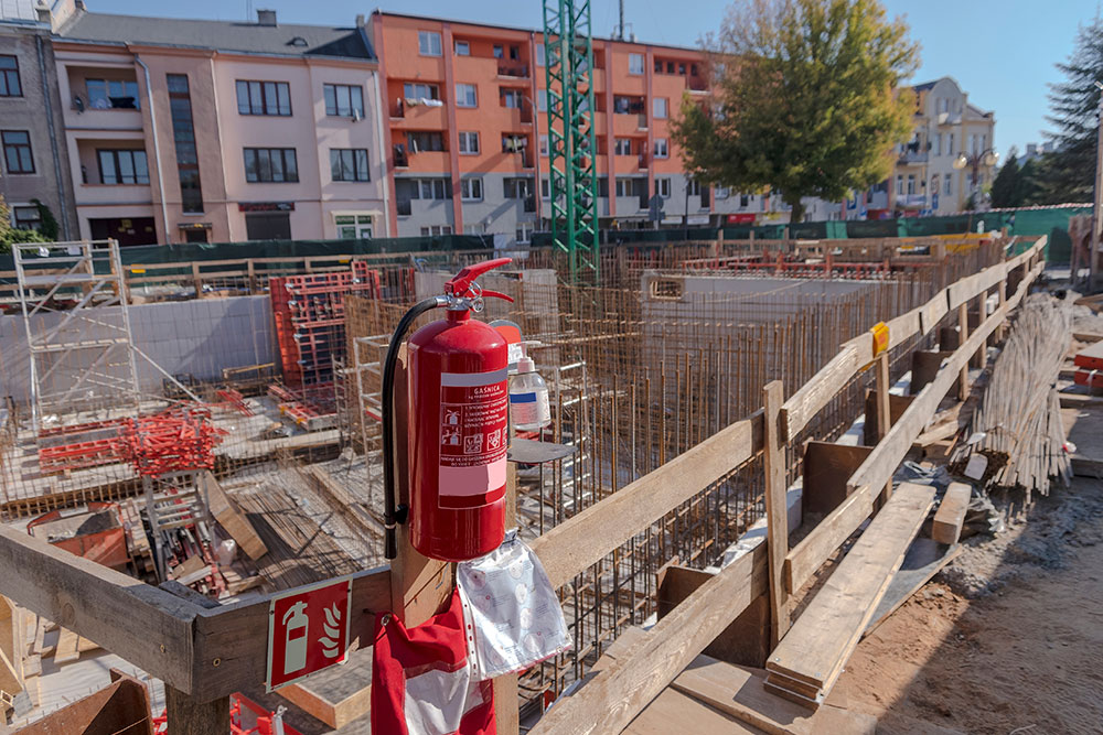 Placing Construction Site Fire Extinguishers