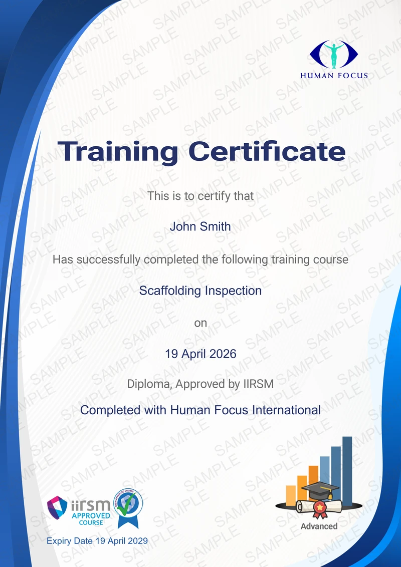 Scaffolding Inspection Course Certificate
