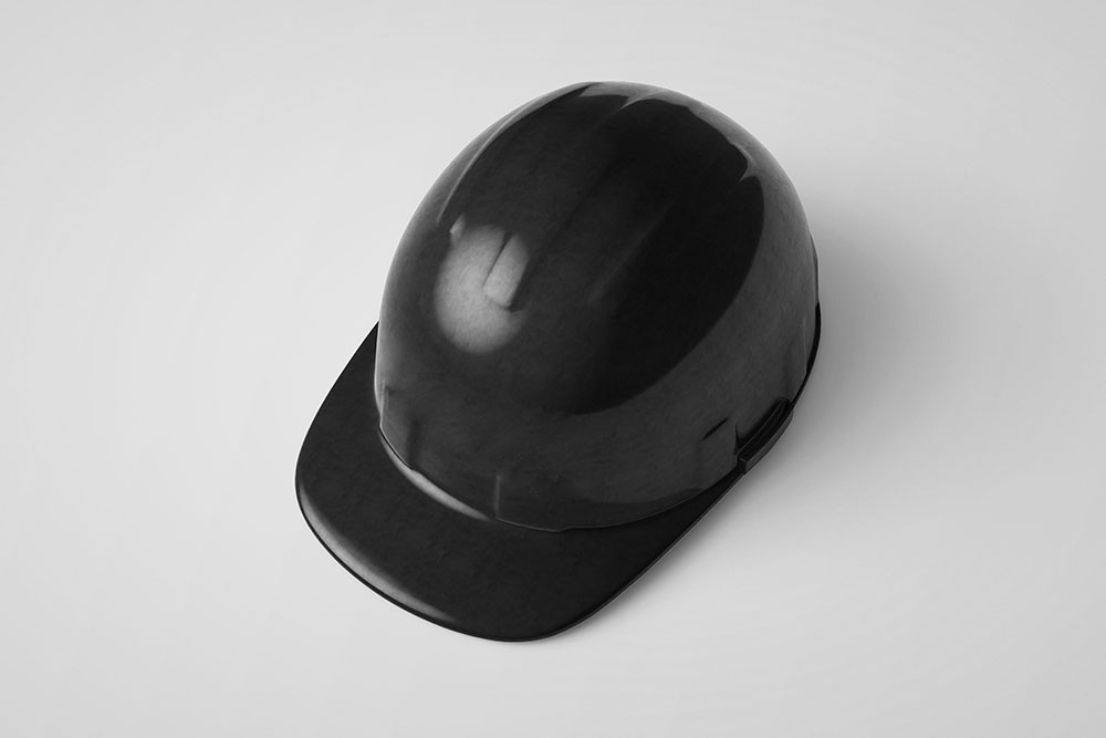 black hard hat