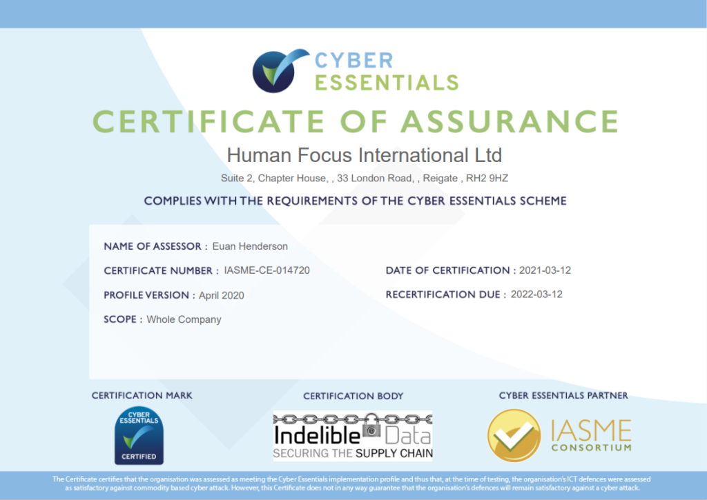cyber essentials certification
