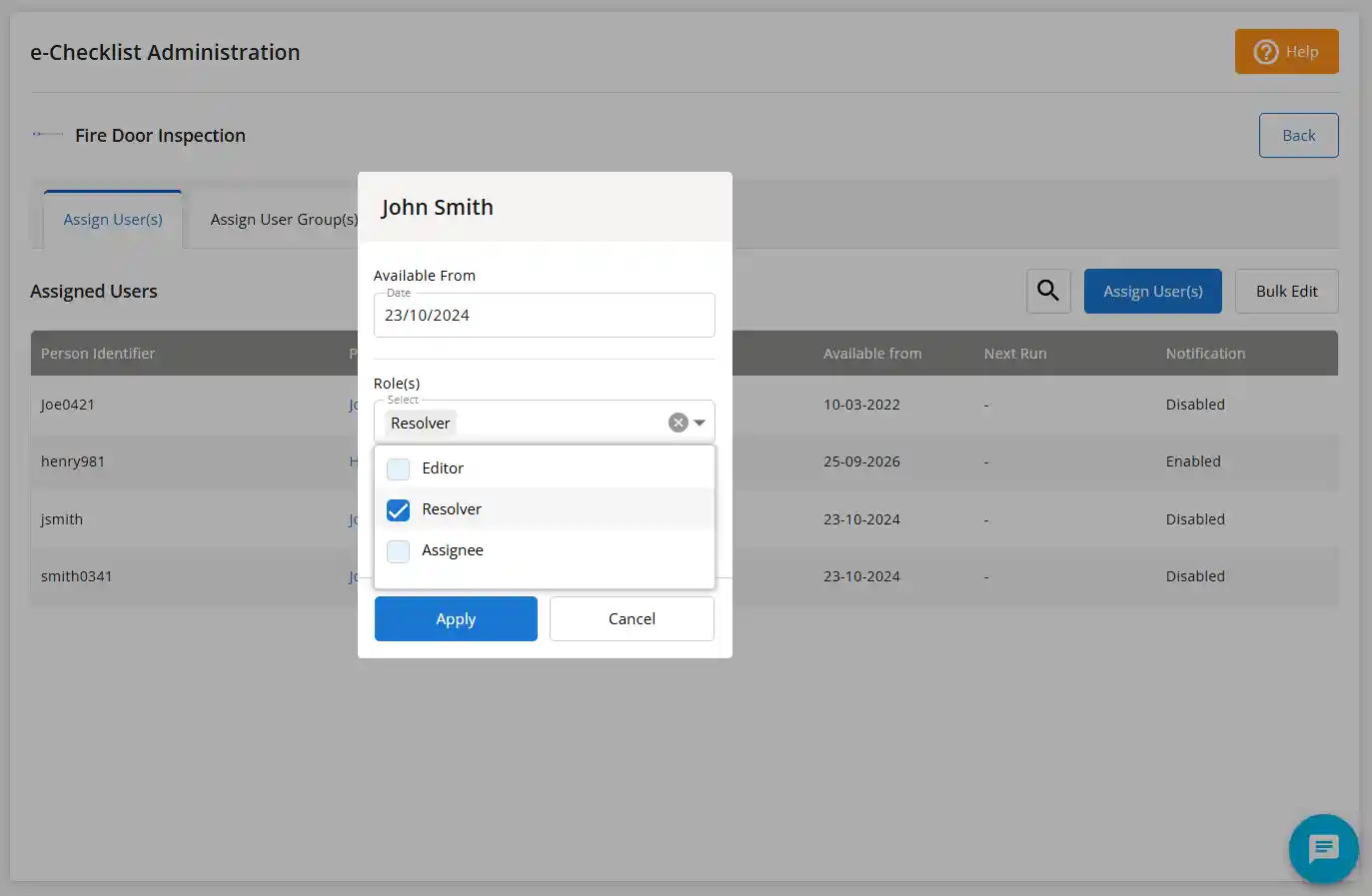 e-Checklist Resolver