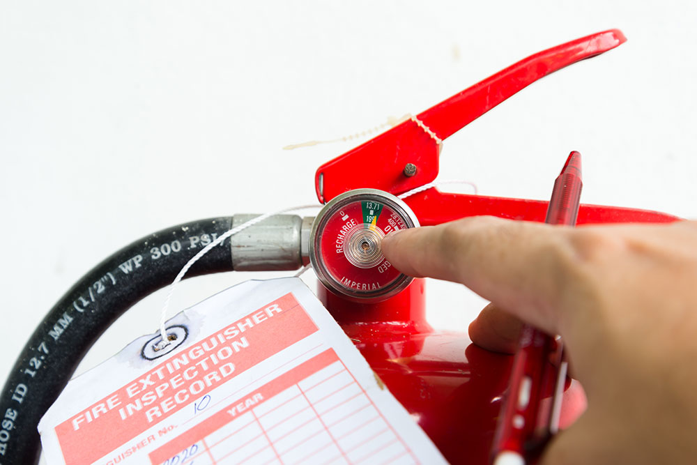 fire extinguishers - monthly checks