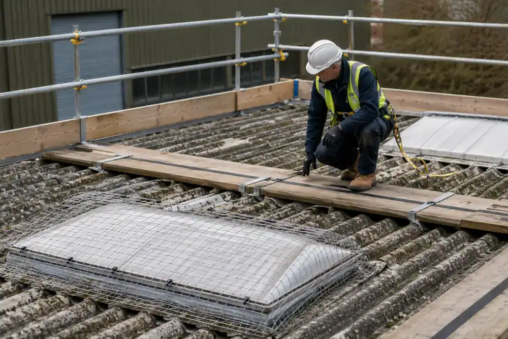fragile roof rooflights working at height
