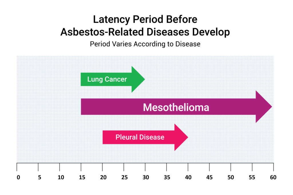 latency period before asbestos-related diseases develop
