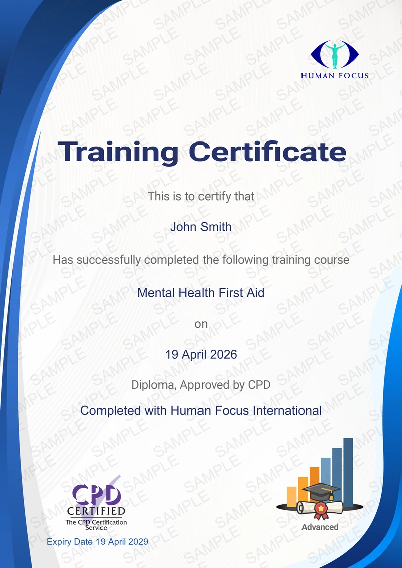 mental health first aid training course certification