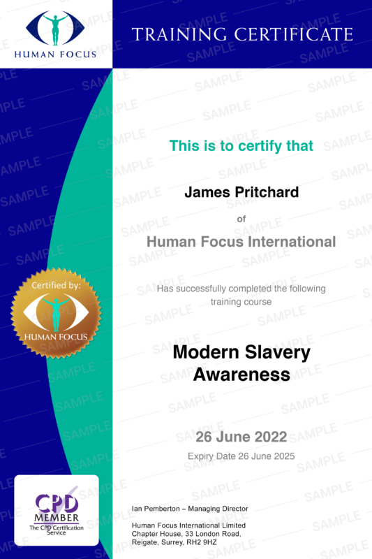 Modern Slavery Training | Online Course & Certificate