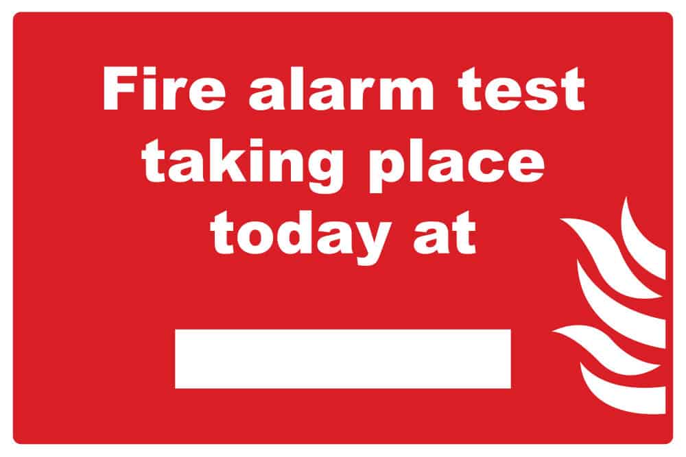 test fire alarms