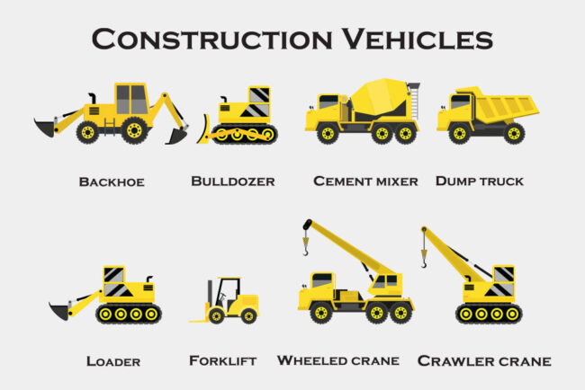 A Comprehensive List of Construction Vehicles Used in UK